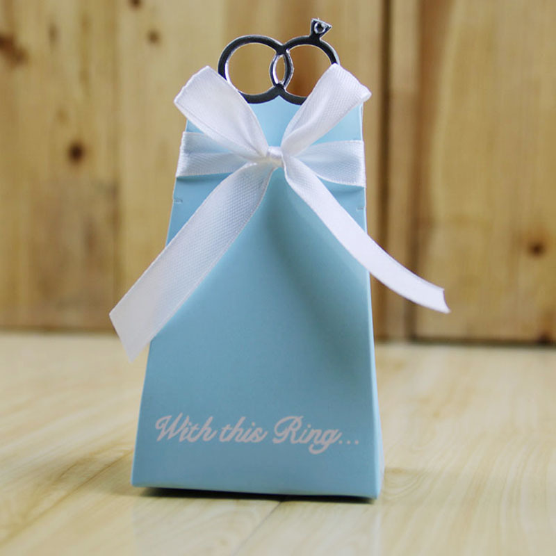 ring style wedding favors paper candy box custom gift box