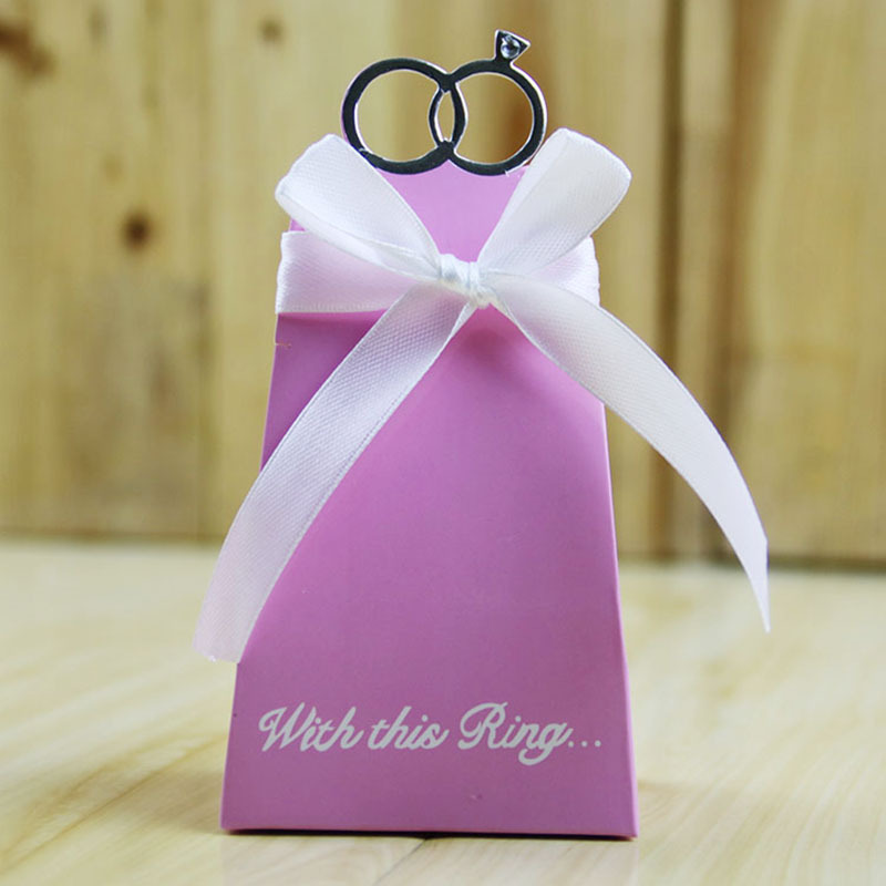 ring style wedding favors paper candy box custom gift box