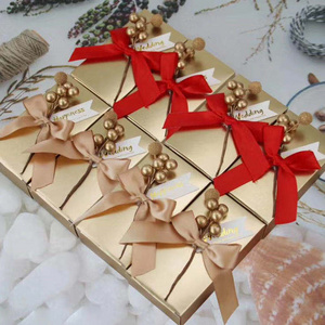 European luxury gold  candy box Wedding Party Favors Chocolate Paper Gift Box