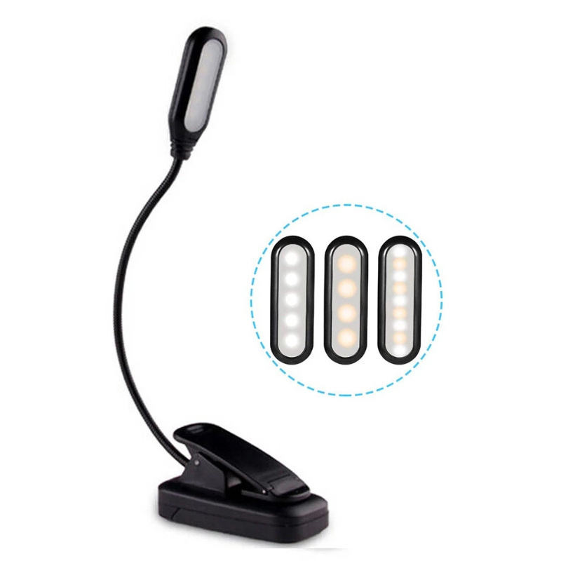 Jumon LED Mini Brightness Levels Liseuse Book Light for Reading in Bed Rechargeable Long Lasting Clip On Reading Light