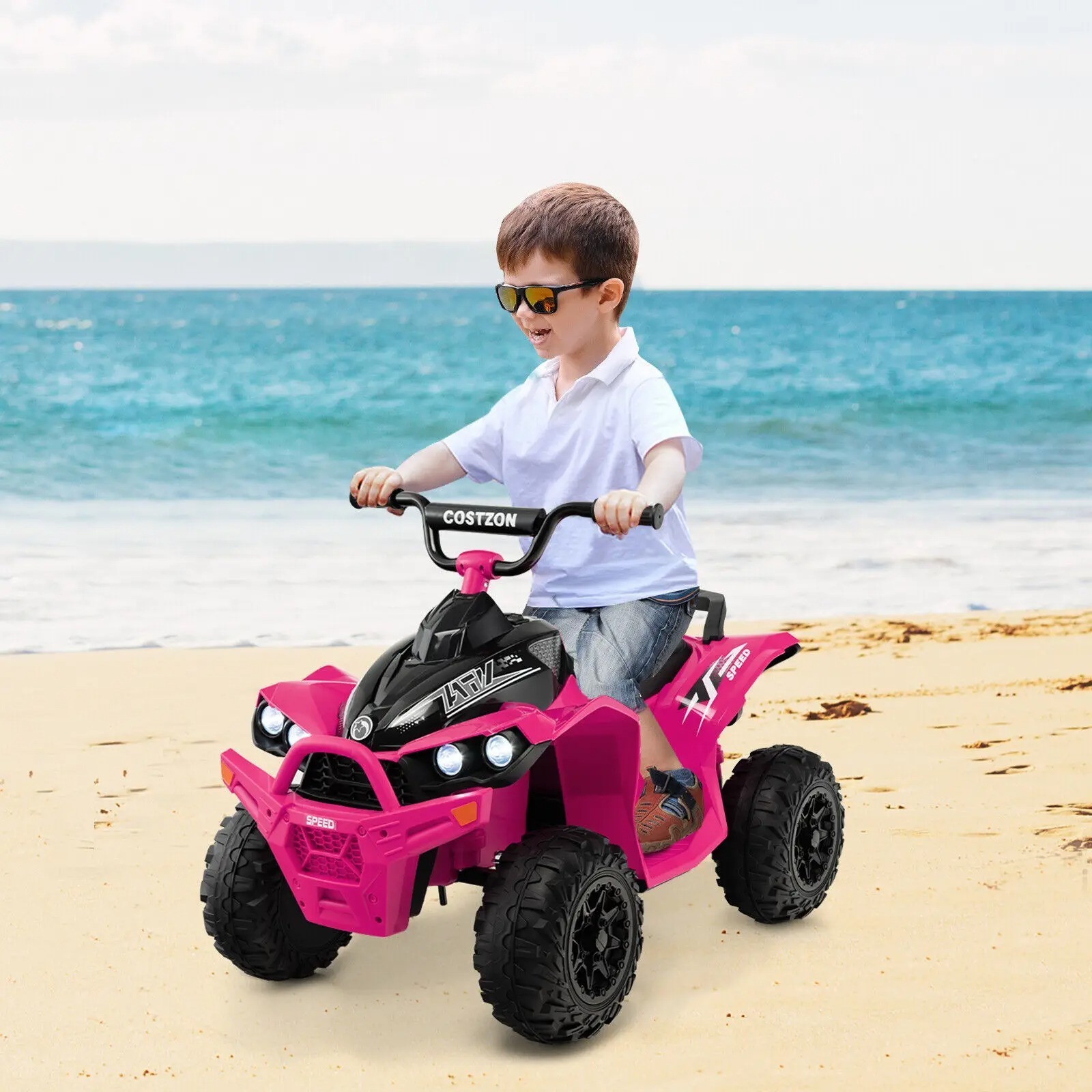 Istaride Power Wheels DC League Ride-On Toy Racing ATV Kids Battery Powered Vehicles