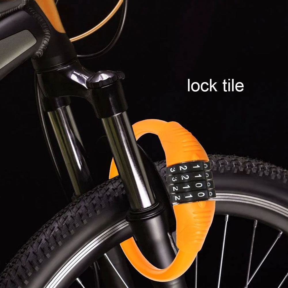 Istaride Anti-theft 4Digit Password Mountain Road Bike Safety Lock Portable Chain Number Lock Motorcycle Bicycle Lock