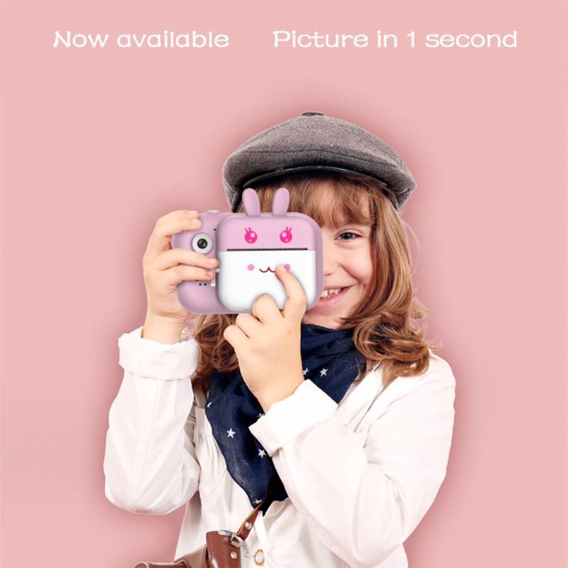 Jumon 1080P Video Instant Children Print Camera Zero Ink Kids Digital 12MP Selfie Camera Photo Toys Children Instant Film Camera