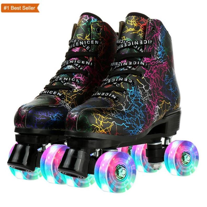 Istaride Cheaper Quad Wheels Pattinare Roller Skate Shoes PU Leather Roller Skate & Breathable Roller Skate Shoes For Adults