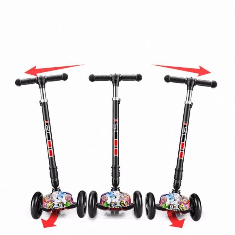 Istaride Kids Toys Foldable Three Wheels Scooter Kids Riding Push Toddler Scooter Kick Scooter For Children