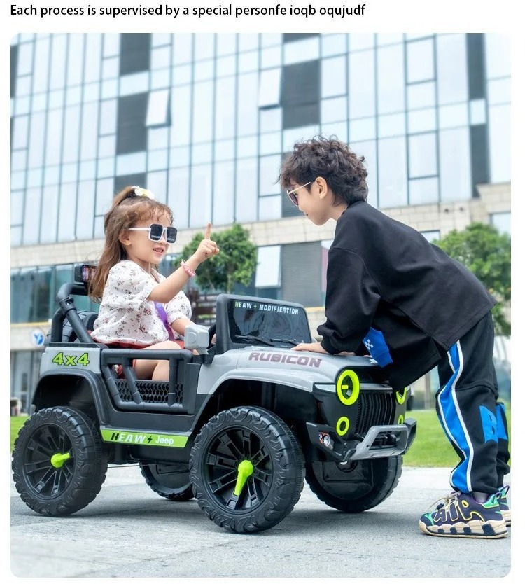 Istaride Led Light Strip Remote Control Off-Road Toy Rechargeable Battery Car 2v Children's Electric Four-Wheel Drive