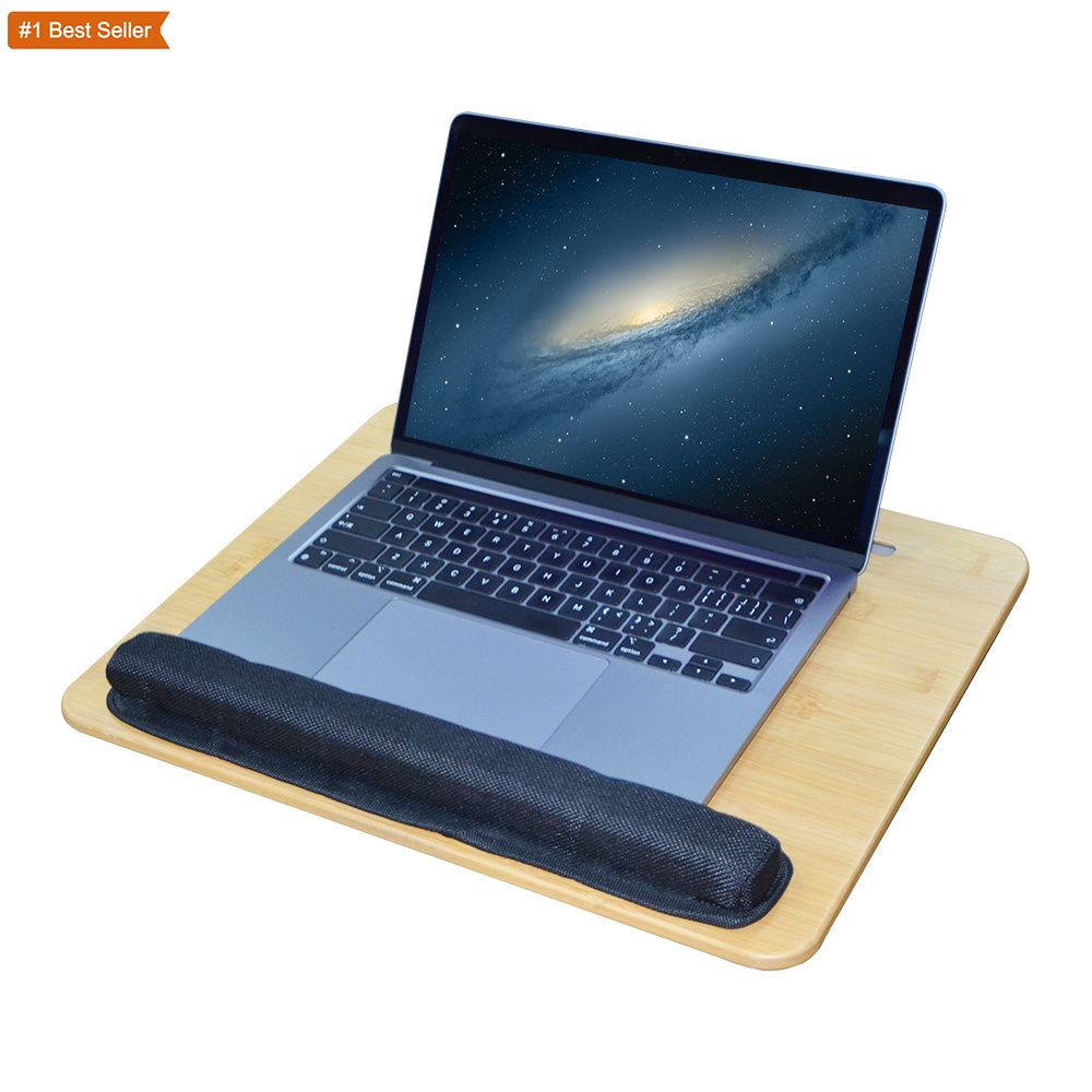 Jumon Lapdesk with Pillow Cushion Fits up to 15.6 inch Laptop with Anti-Slip Strip for Students Use as Computer Laptop Stand