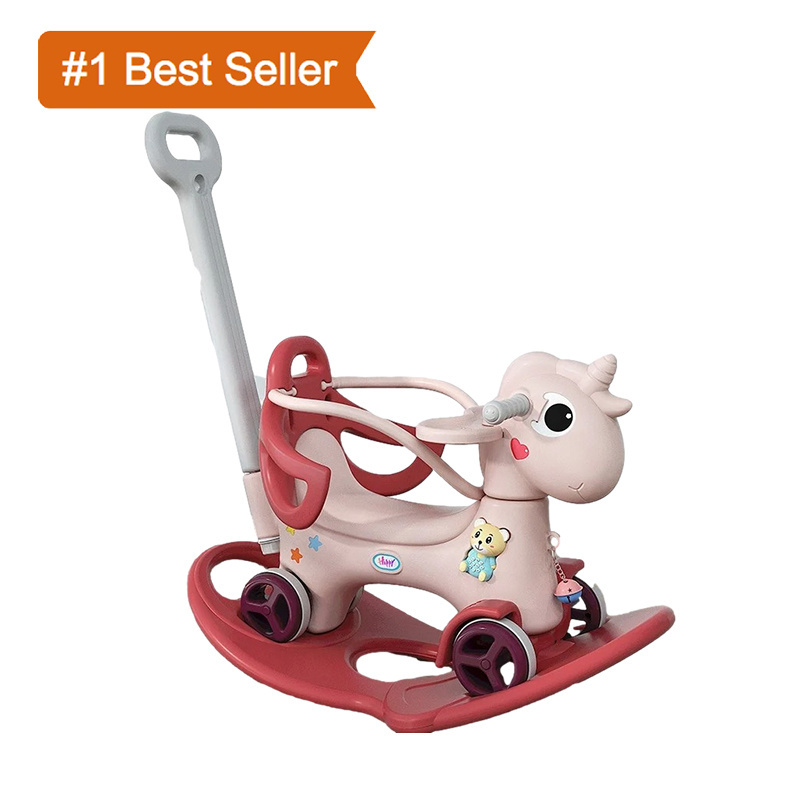 Istaride Rocking Horse Trojan Horse Children Rocking Horse Baby Roller Coaster Two-in-one Multi-function Toy Toddler Rocker