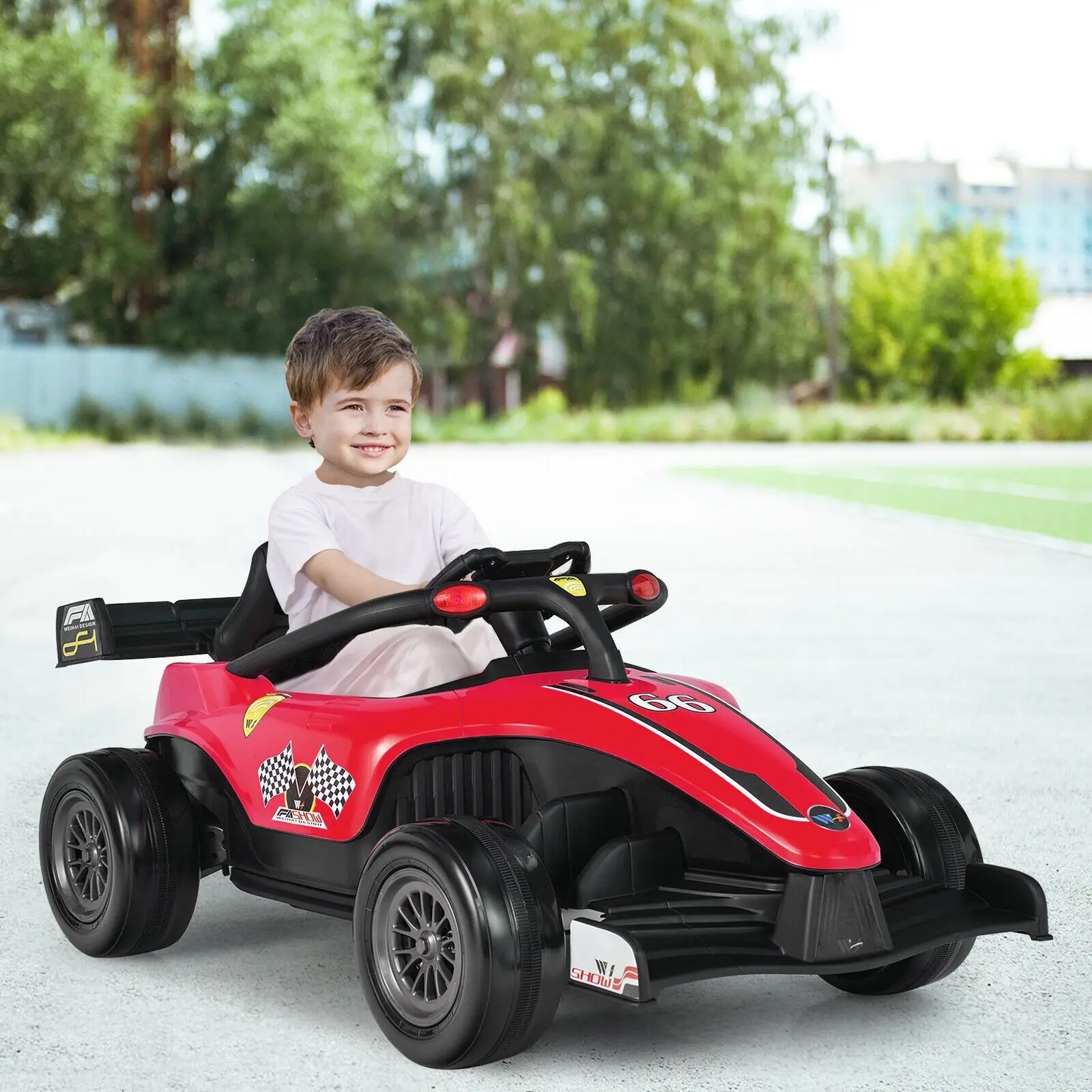 Istaride Ride On Car Battery Powered Kids Electric Car with Remote Control Off-Road SXS Vehicles 12 Volt Ride On Toys for Kids