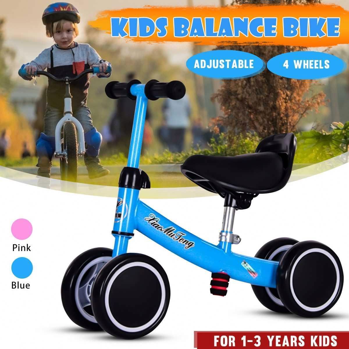 Istaride Children's Four-wheel Balance Bike Baby Toddler Scooter 1-3 Years Old No Pedal Roller Coaster Baby Bike Bicicleta