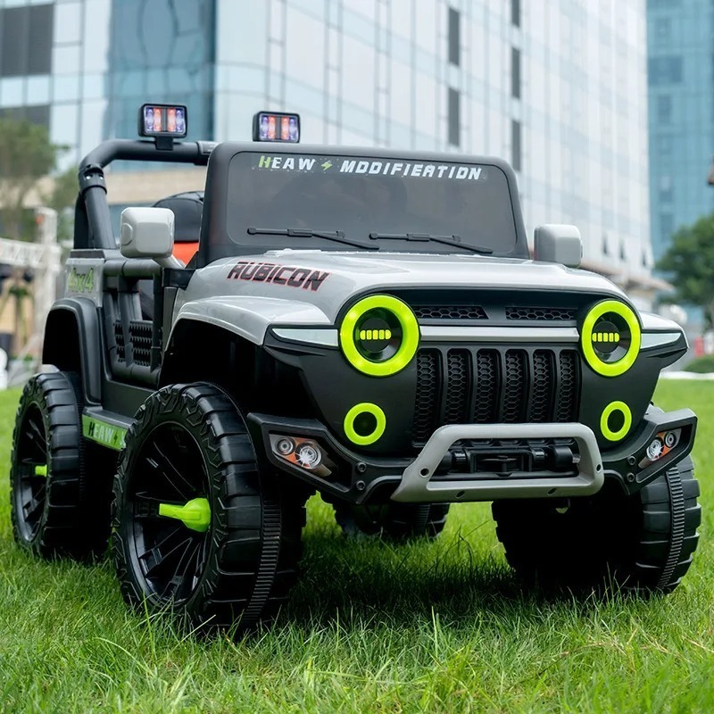 Istaride Led Light Strip Remote Control Off-Road Toy Rechargeable Battery Car 2v Children's Electric Four-Wheel Drive