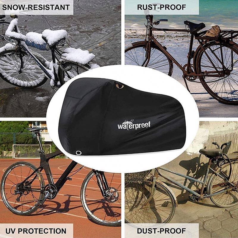 Istaride Bike Cover for Outside Storage 190T 100% Waterproof with Anti-Theft design - Fit for Mountain and Road Bikes Cover