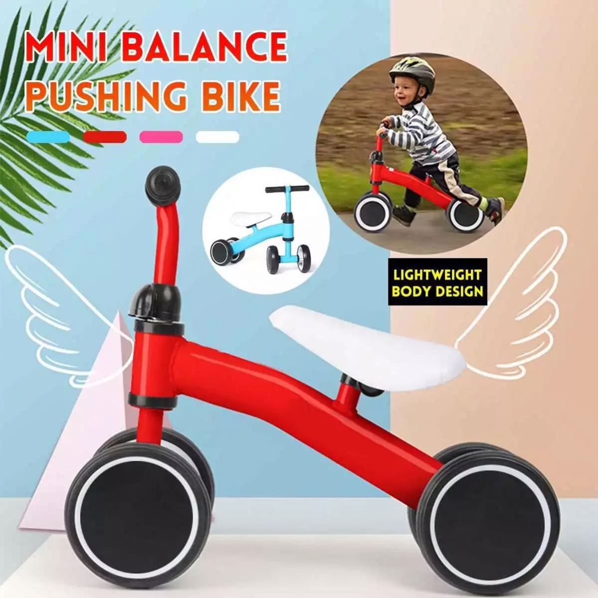 Istaride Children's Four-wheel Balance Bike Baby Toddler Scooter 1-3 Years Old No Pedal Roller Coaster Baby Bike Bicicleta