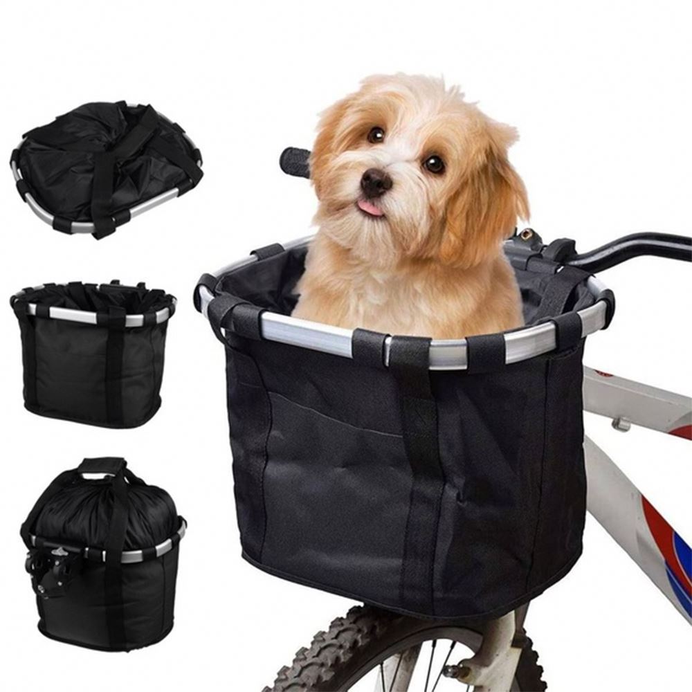 Istaride Quick Release Bicycle Handlebar Front Basket Removable Small Pet Cat Dog Carrier Detachable Cycling Picnic Bag