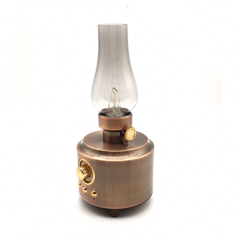 Jumon Rechargeable Portable Lanterns Camping Light Retro Soft Light Night Light Kerosene Lamp Bluetooth Speaker