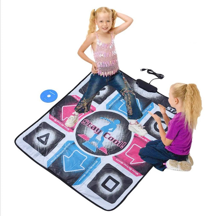 Jumon USB Wired Non-Slip Dance Mats Dancing Game Step Pad HD Foot Print Fitness Dancer Blanket Electronic Dance Mats