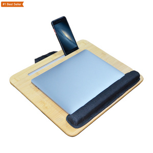 Jumon Lapdesk with Pillow Cushion Fits up to 15.6 inch Laptop with Anti-Slip Strip for Students Use as Computer Laptop Stand