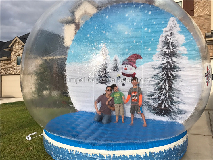 Hot sale inflatable bouncer inflatable snow globe photo booth for Christmas or commercial