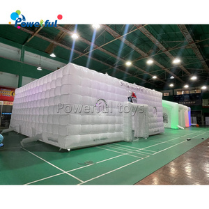 Party rental LED lighting cube tent outdoor party wedding tent inflatable night club tent