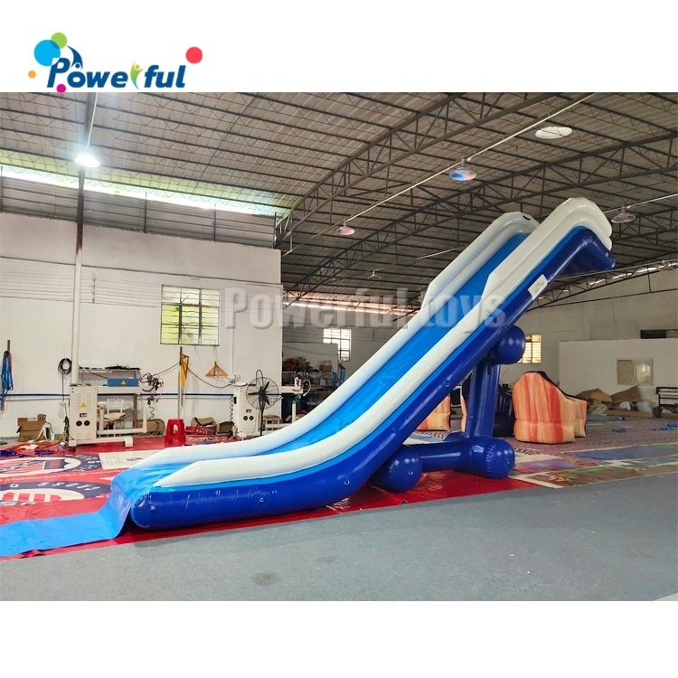 Logo can be customized for free inflatable water slide for pontoon boat water yacht slide