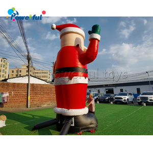 Blow Up Santa Claus With Gift Decor Yard Party Lighted Inflatable Santa Claus Model LED Christmas Inflatable Santa