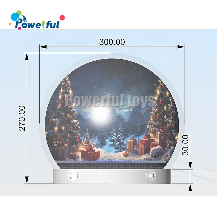 Holiday decoration inflatable snowball human size bubble tent snowglobe inflatable snow globe for Christmas