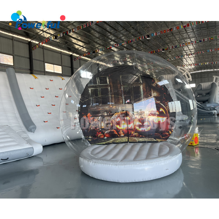 Holiday decoration inflatable snowball human size bubble tent snowglobe inflatable snow globe for Christmas