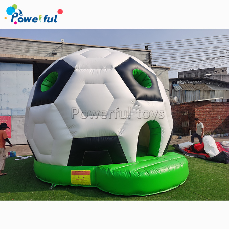 Custom big Inflatable Football Soccer Bouncy Jumping Castle With Slide Combo Soccer Jumper Bounce House