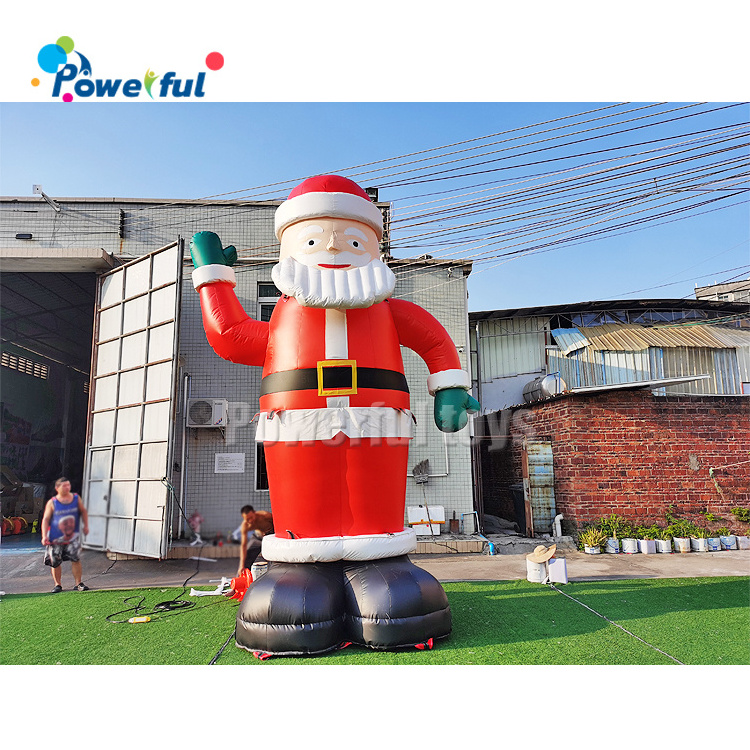 Blow Up Santa Claus With Gift Decor Yard Party Lighted Inflatable Santa Claus Model LED Christmas Inflatable Santa