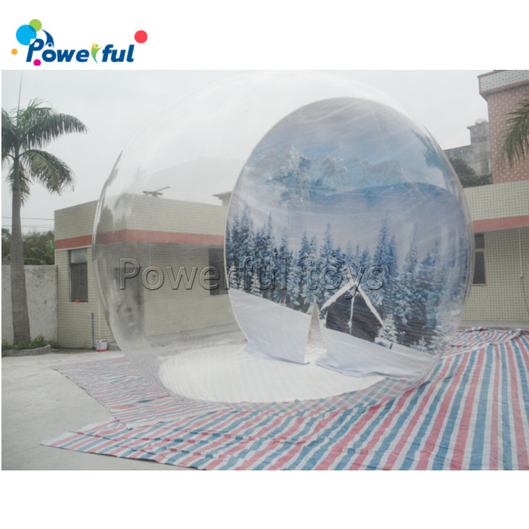 Hot sale inflatable bouncer inflatable snow globe photo booth for Christmas or commercial