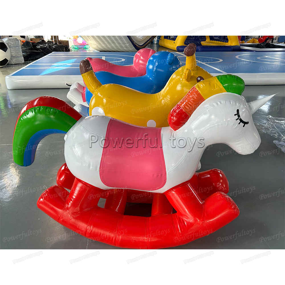 New Design Inflatable Hobby Horse Ride On Toys Inflatable Horse Rocking Pony Toys Animal Seal-Air Airtight Toys For Kids