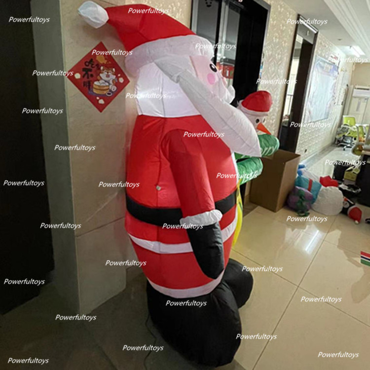 hot sale christmas inflatables 8ft christmas inflatable santa claus with led lights for holiday decorations