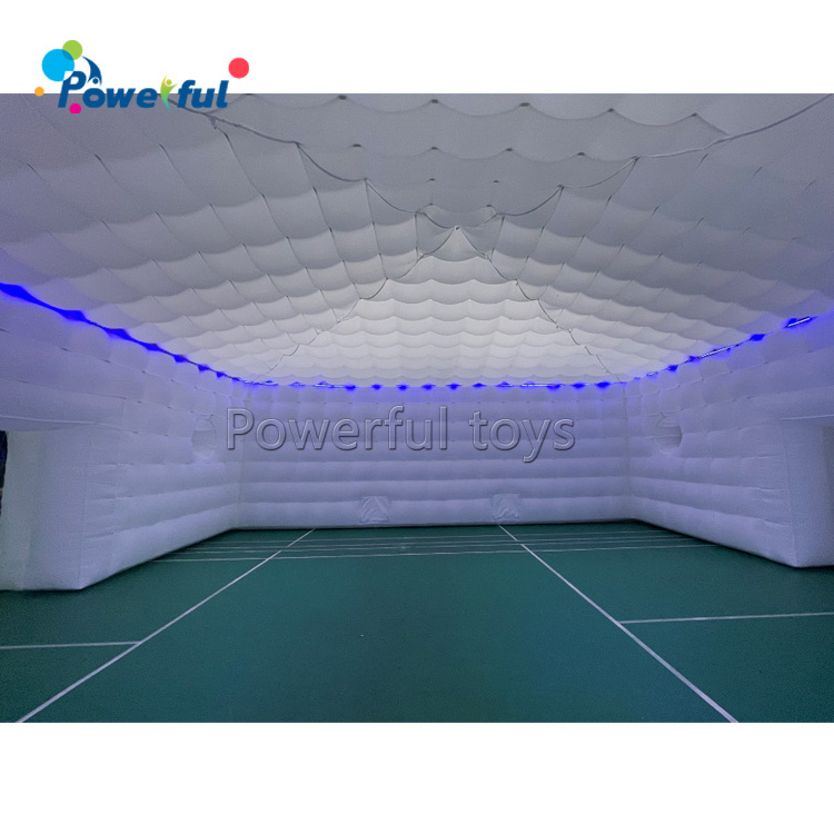 Party rental LED lighting cube tent outdoor party wedding tent inflatable night club tent