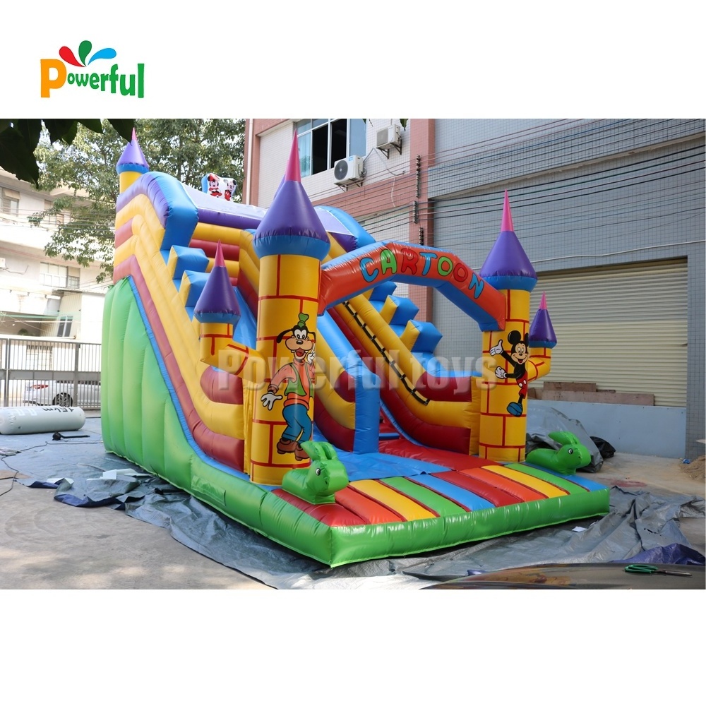 Outdoor playground inflatable bounce water slide for kids