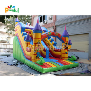 Outdoor playground inflatable bounce water slide for kids