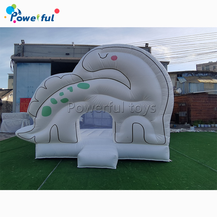 Cartoon Dinosaur Wedding white bounce house slide white castle bounce house with ball pit for toddles