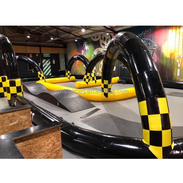 Factory price inflatable bumper car track/inflatable go kart race track/inflatable zorb ball race track for sale