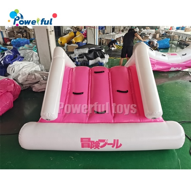 Water park games PVC Air Tight Inflatable Dock Sea Lake Floating Yacht Pontoon Inflatable Mini Water Pool Slide