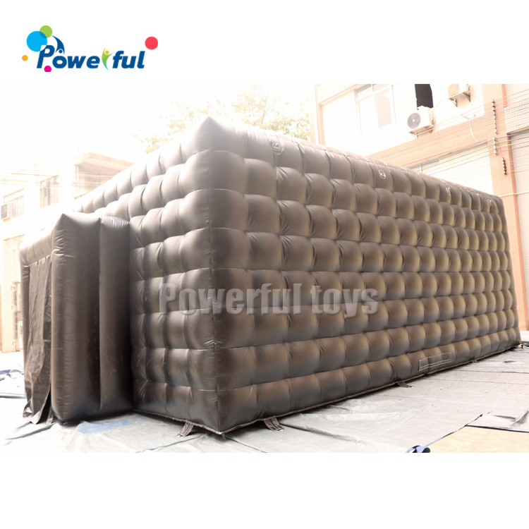 Custom portable party tent inflatable cube nightclub tent black inflatable nightclub