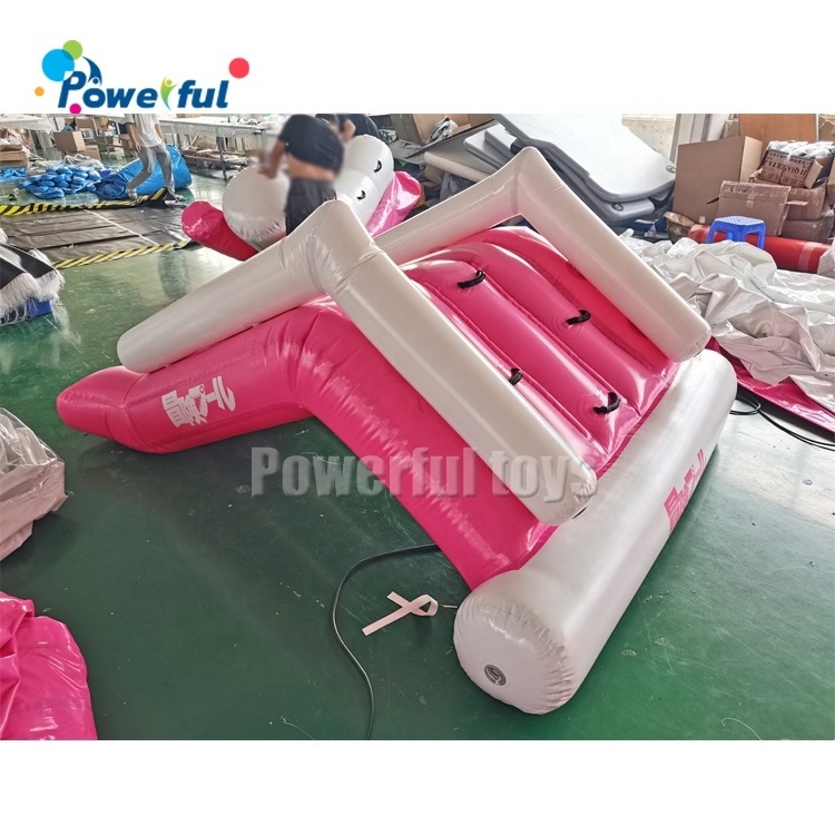 Water park games PVC Air Tight Inflatable Dock Sea Lake Floating Yacht Pontoon Inflatable Mini Water Pool Slide