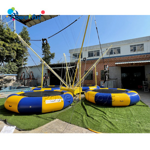 Outdoor mobile euro 4 stage bungee trampoline inflatable bungee jumping trampoline