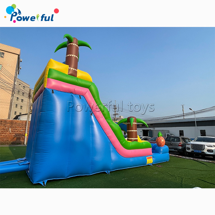 Commercial Toboganes Inflables Acuaticos Combo BouncerJumpers Bounce House Inflatable Palm Tree Pool Water Slide