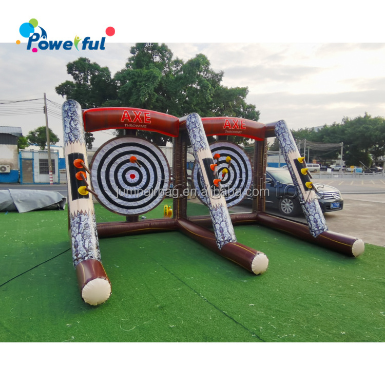 Interactive Double Lane Inflatable Flying Axe Throwing Toy Inflatable Axe Throw Dart Challenge Carnival Sport Game