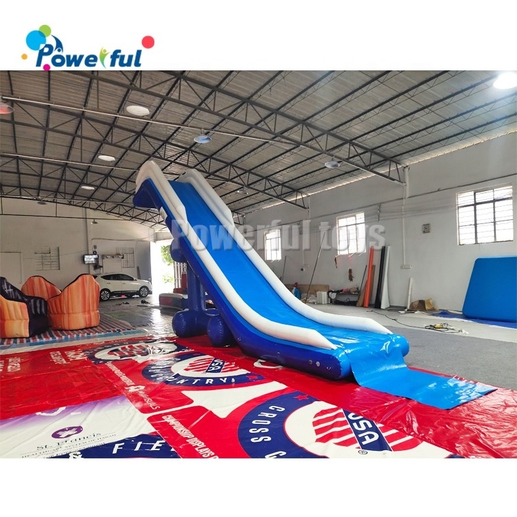 Logo can be customized for free inflatable water slide for pontoon boat water yacht slide