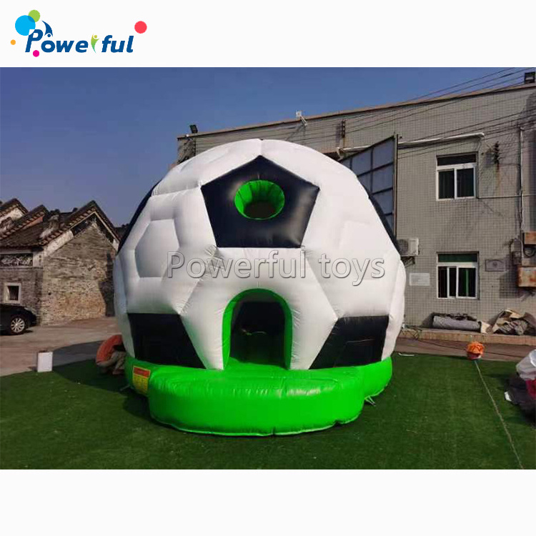 Custom big Inflatable Football Soccer Bouncy Jumping Castle With Slide Combo Soccer Jumper Bounce House