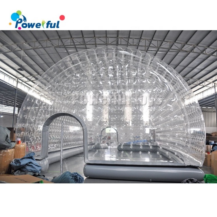 Hot Sell Customized Transparent Swimming Pool Dome Tent Complete Clear Large Inflatable Pool Cover for Hotel or Family Gardens