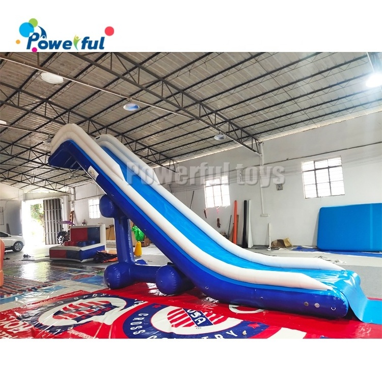 Logo can be customized for free inflatable water slide for pontoon boat water yacht slide