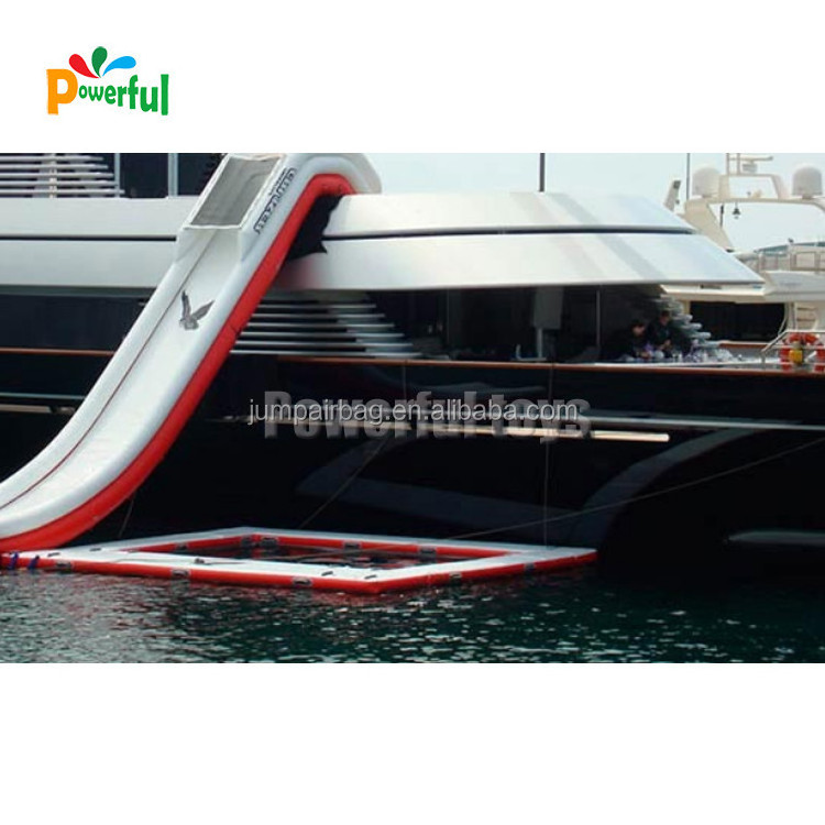 commercial Portable Inflatable Swimming Pool With Protective Anti Jellyfish Netting Enclosure For Yachts Inflatable Ocean Pool