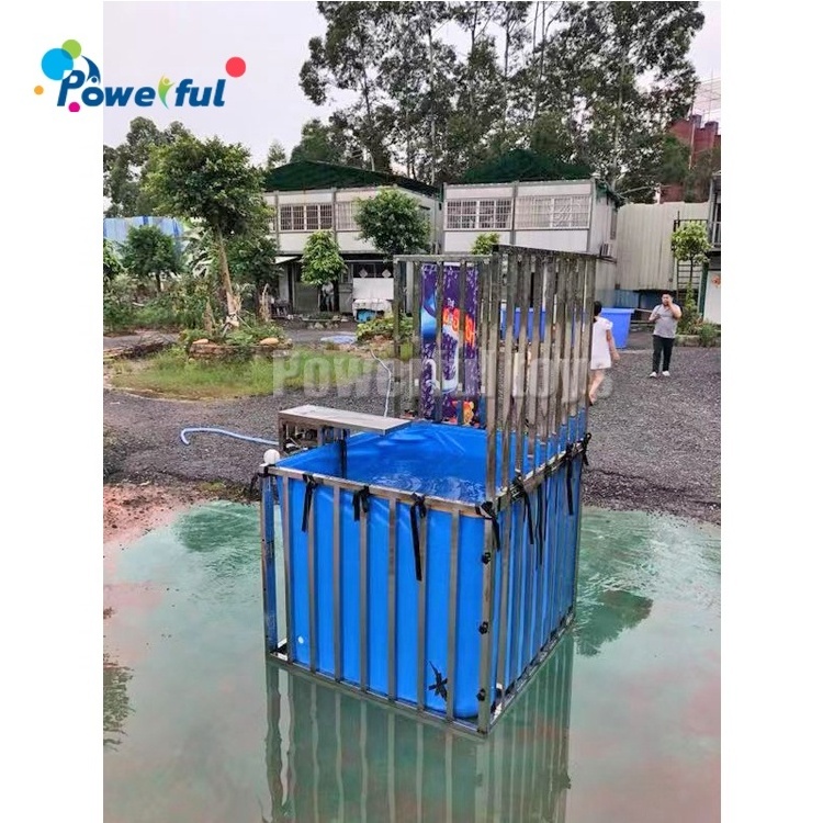 New adult water games PVC dunk tank water park dunking machine