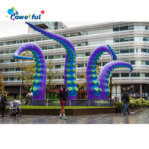 Giant inflatable octopus jellyfish tentacles legs for building exterior wall decoration